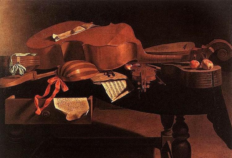 Evaristo Baschenis Musical Instruments oil painting image